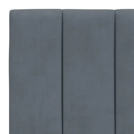 Cadre de lit sans matelas Hanko gris foncé 90x200 cm velours