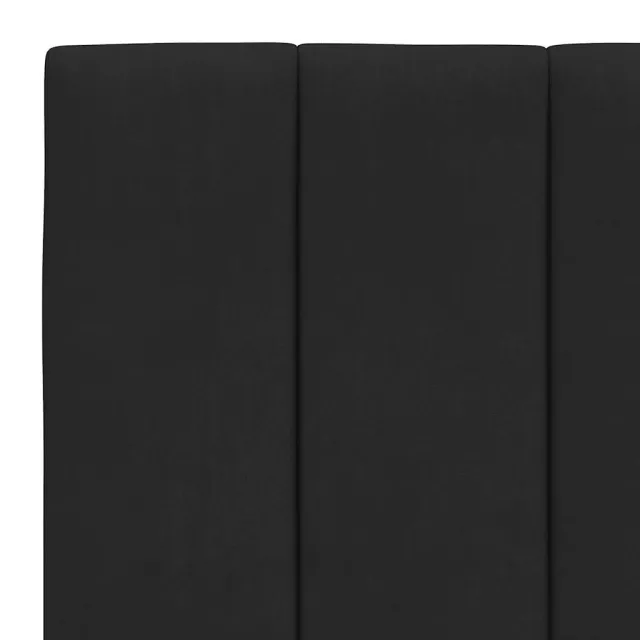 Cadre de lit sans matelas Hanko noir 90x200 cm velours