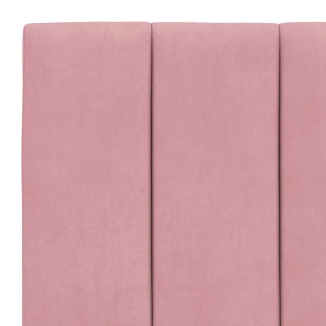 Cadre de lit sans matelas Hanko rose 90x200 cm velours