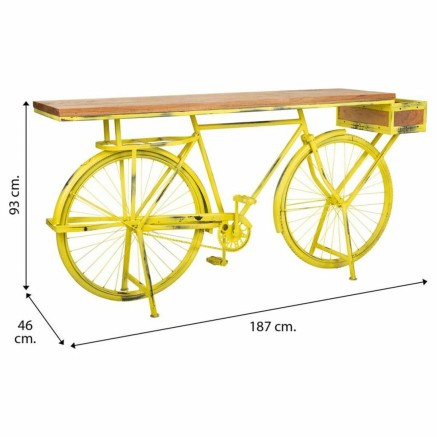 Meuble d'Entrée Alexandra House Living Bike Jaune 46 x 93 x 187 cm 2