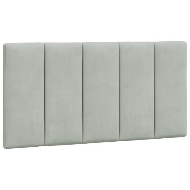 Cadre de lit sans matelas Hanko gris clair 100x200 cm velours