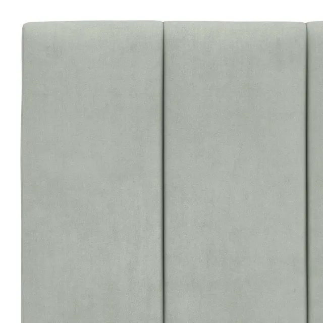 Cadre de lit sans matelas Hanko gris clair 100x200 cm velours