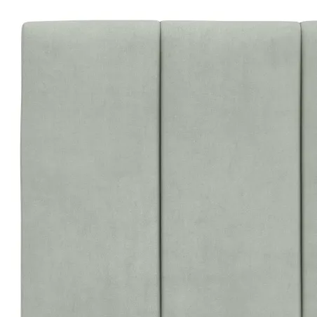 Cadre de lit sans matelas Hanko gris clair 100x200 cm velours