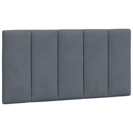 Cadre de lit sans matelas Hanko gris foncé 100x200 cm velours