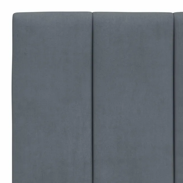 Cadre de lit sans matelas Hanko gris foncé 100x200 cm velours