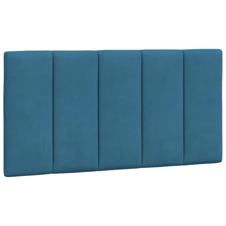 Cadre de lit sans matelas Hanko bleu 100x200 cm velours