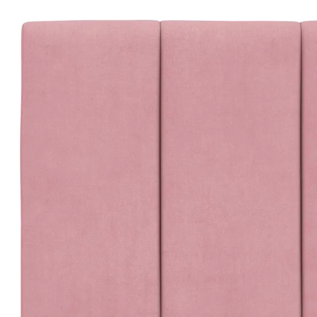 Cadre de lit sans matelas Hanko rose 100x200 cm velours
