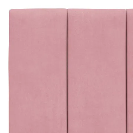 Cadre de lit sans matelas Hanko rose 100x200 cm velours