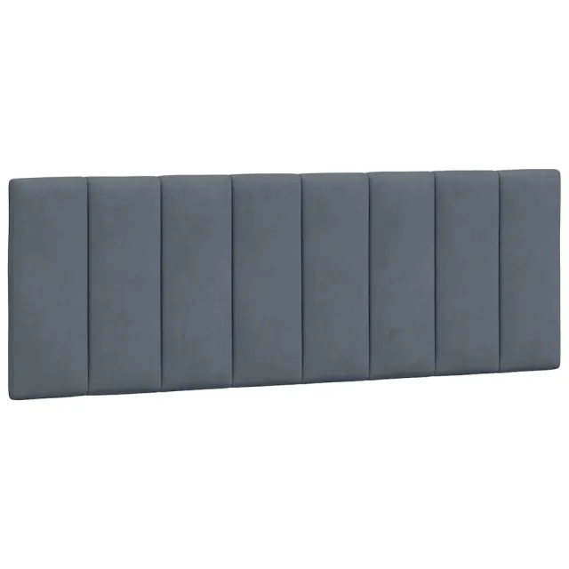 Cadre de lit sans matelas Hanko gris foncé 120x200 cm velours