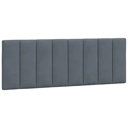 Cadre de lit sans matelas Hanko gris foncé 120x200 cm velours