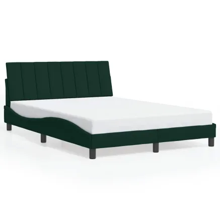 Cadre de lit sans matelas Hanko vert foncé 120x200 cm velours 2