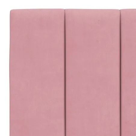 Cadre de lit sans matelas Hanko rose 120x200 cm velours