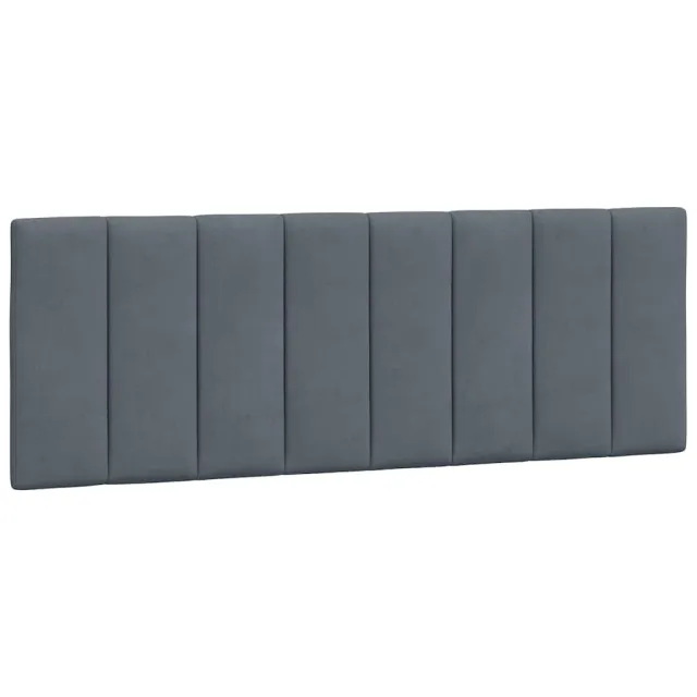 Cadre de lit sans matelas Hanko gris foncé 140x190 cm velours
