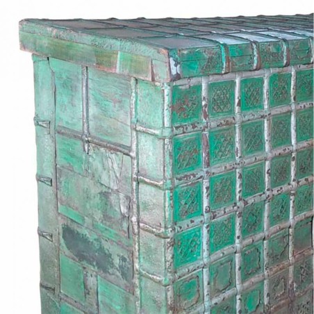 Coffre Alexandra House Living Vert Fer Acacia Bois de manguier 43 x 79