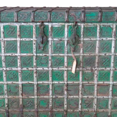 Chest Alexandra House Living Green Iron Acacia Mango wood 43 x 79 x 13