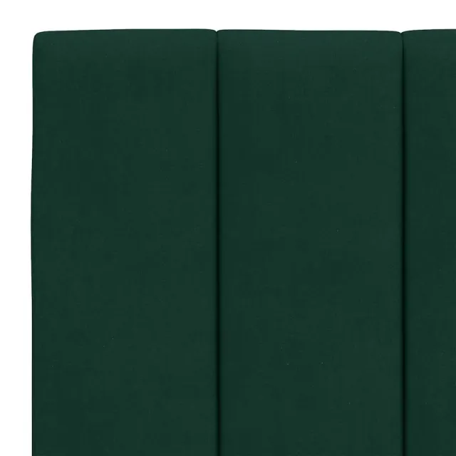 Cadre de lit sans matelas Hanko vert foncé 140x190 cm velours
