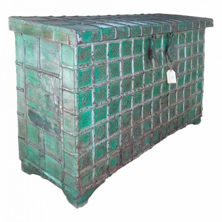 Baule Alexandra House Living Verde Ferro Acacia Legno di mango 43 x 79