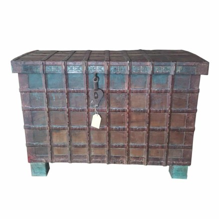 Coffre Alexandra House Living Marron Fer Acacia Bois de manguier 45 x