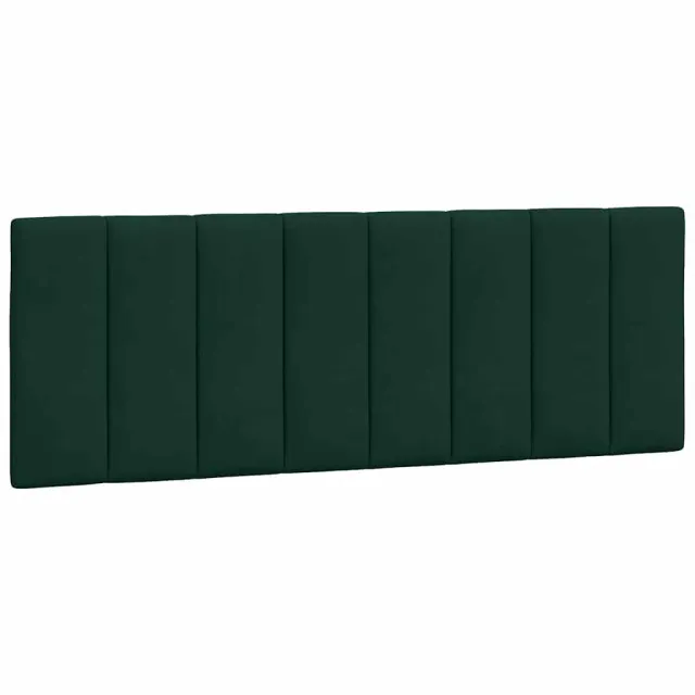 Cadre de lit sans matelas Hanko vert foncé 140x200 cm velours