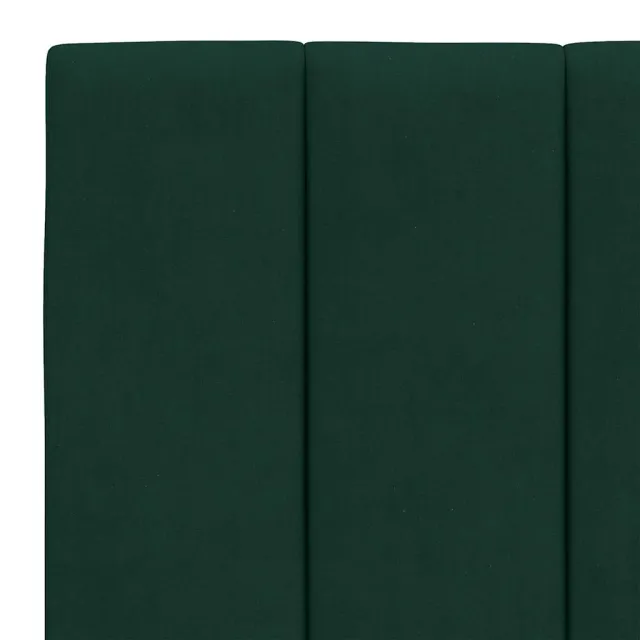 Cadre de lit sans matelas Hanko vert foncé 140x200 cm velours