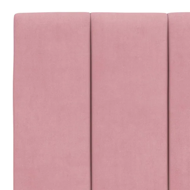 Cadre de lit sans matelas Hanko rose 140x200 cm velours