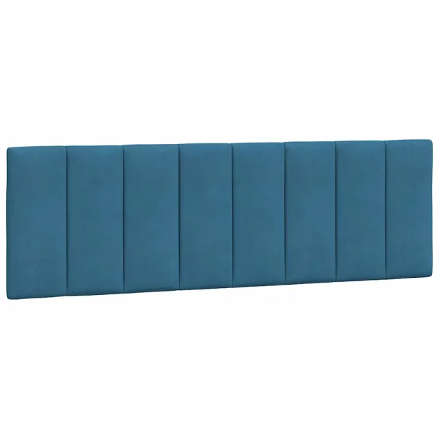 Cadre de lit sans matelas Hanko bleu 160x200 cm velours