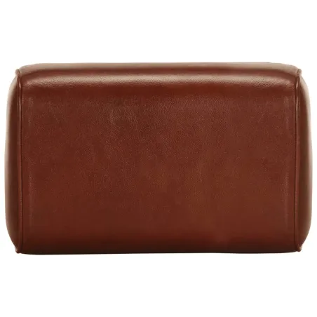 Banc saut de cheval 38 cm marron cuir véritable et manguier