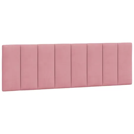 Cadre de lit sans matelas Hanko rose 160x200 cm velours