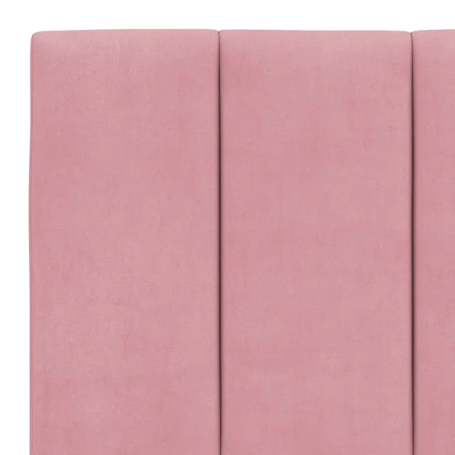 Cadre de lit sans matelas Hanko rose 160x200 cm velours