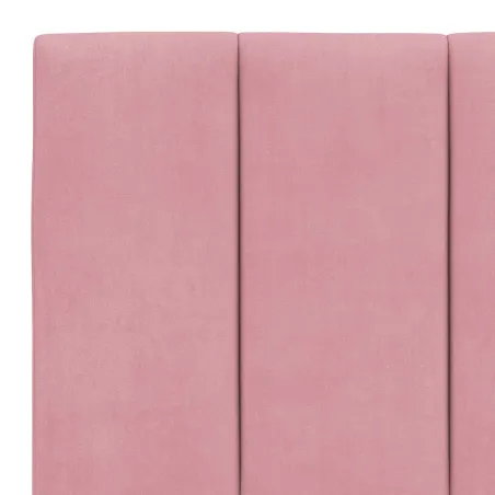 Cadre de lit sans matelas Hanko rose 160x200 cm velours