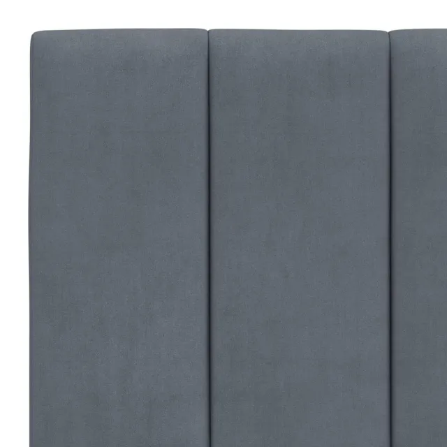 Cadre de lit sans matelas Hanko gris foncé 180x200 cm velours