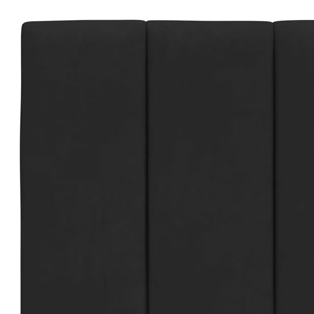 Cadre de lit sans matelas Hanko noir 180x200 cm velours