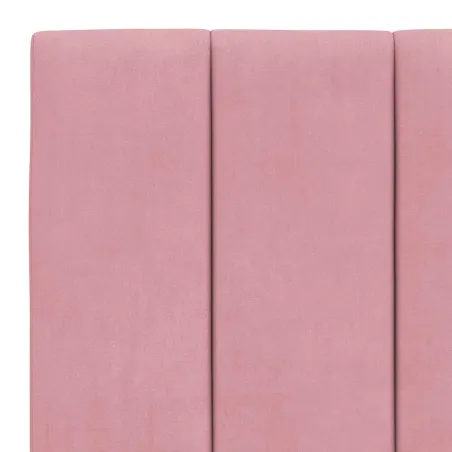 Cadre de lit sans matelas Hanko rose 180x200 cm velours