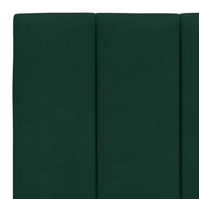Cadre de lit sans matelas Hanko vert foncé 200x200 cm velours