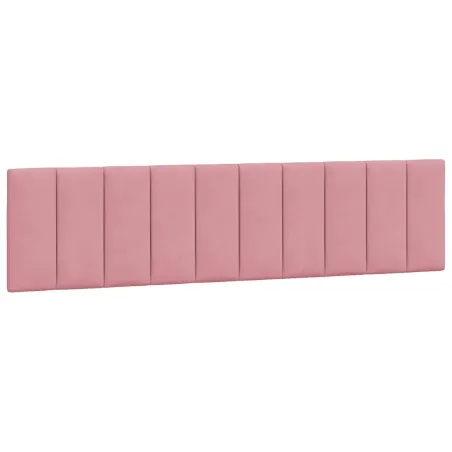 Cadre de lit sans matelas Hanko rose 200x200 cm velours