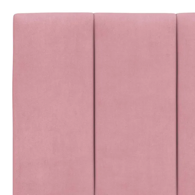 Cadre de lit sans matelas Hanko rose 200x200 cm velours