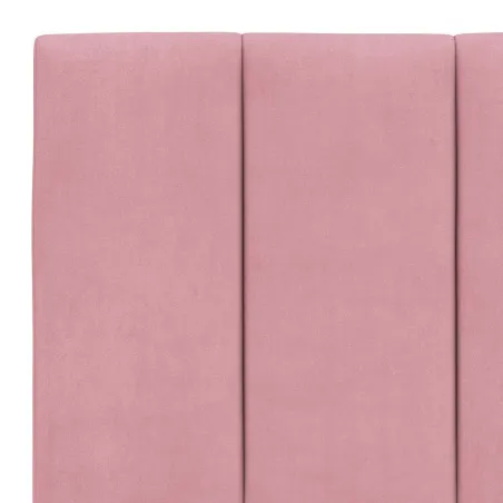 Cadre de lit sans matelas Hanko rose 200x200 cm velours