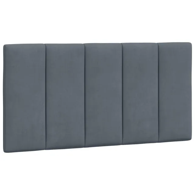 Cadre de lit sans matelas Hanko gris foncé 100x203 cm velours