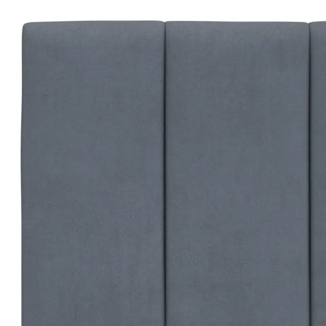 Cadre de lit sans matelas Hanko gris foncé 100x203 cm velours