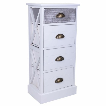 Cajonera Alexandra House Living Blanco Madera de Paulonia Madera MDF 2