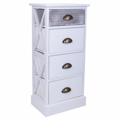 Caisson à Tiroirs Alexandra House Living Blanc Bois de paulownia Bois