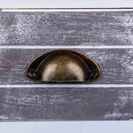 Mesita de Noche Alexandra House Living Blanco 30 x 63 x 30 cm 2