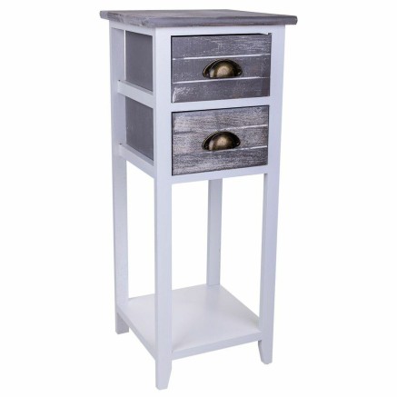 Nachttisch Alexandra House Living Weiß 30 x 73 x 30 cm