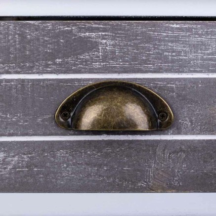 Mesita de Noche Alexandra House Living Blanco 30 x 73 x 30 cm 2