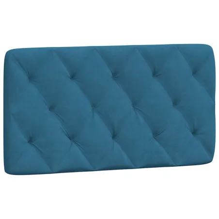 Cadre de lit sans matelas bleu 100x200 cm velours