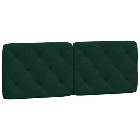 Cadre de lit sans matelas vert foncé 120x200 cm velours