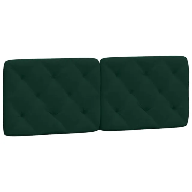 Cadre de lit sans matelas vert foncé 140x190 cm velours