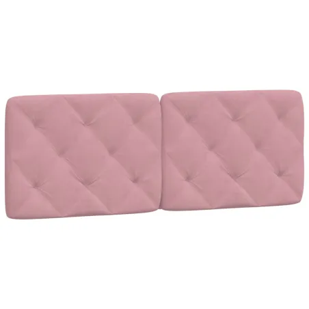 Cadre de lit sans matelas rose 140x200 cm velours