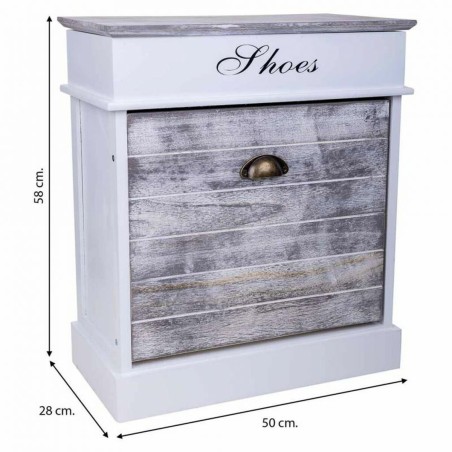 Schoenenrek Alexandra House Living Wit 28 x 58 x 50 cm 1 lade