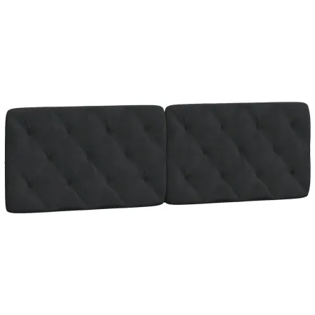 Cadre de lit sans matelas noir 160x200 cm velours